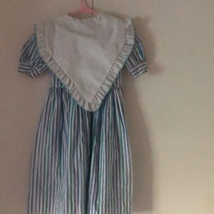 Girls striped VTG cottagecore prairie dress